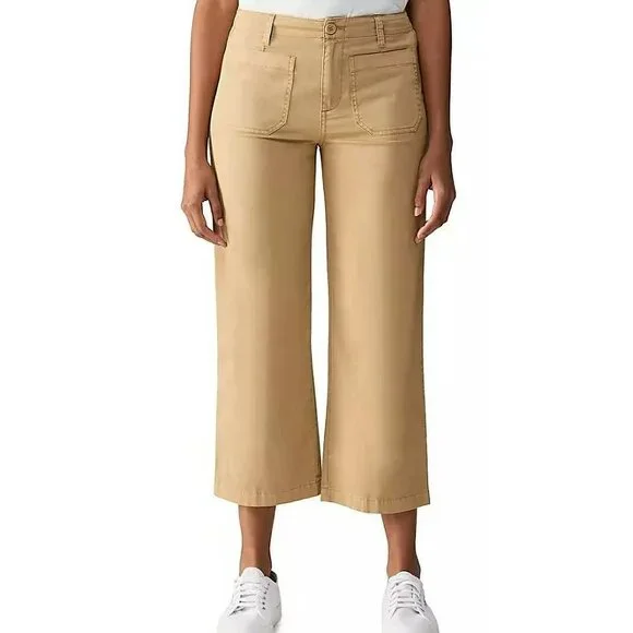 Women's Juliet Black Twill Crop Pants - Picture 1 of 8